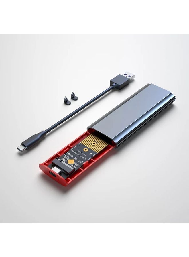 Grey M 2 Dual Protocol Hard Drive Docking Station NVMe SATA SSD Enclosure 10Gbps - Image 5